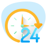 24/7 Available Icon